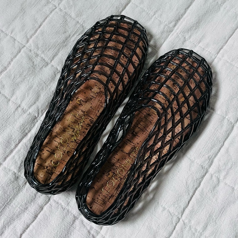 NEW Coconuts by Matisse Black Woven Jelly Shoes NIB sz 7